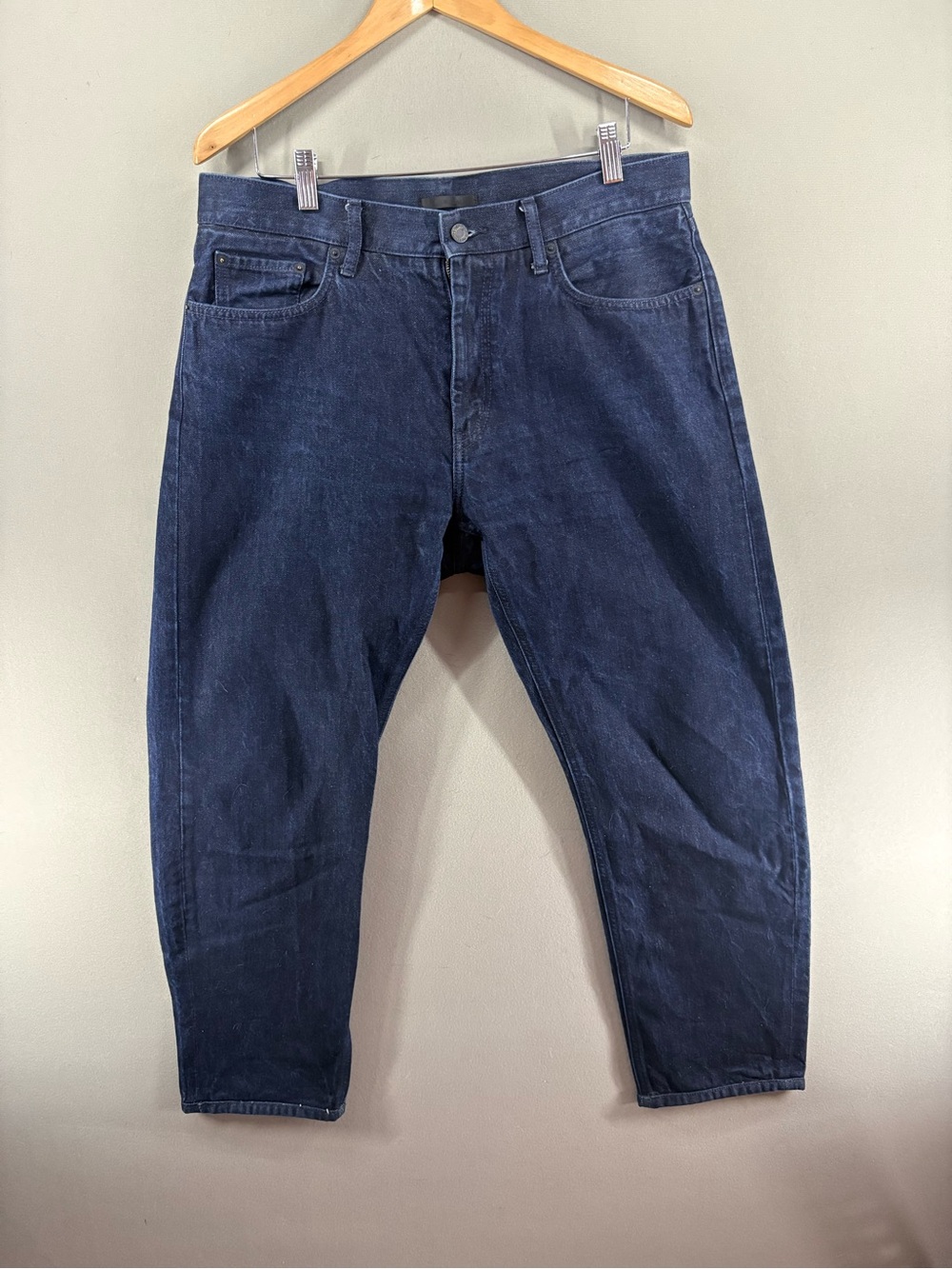 Helmut Lang Jeans Men's 34X 29 Dark Wash Blue Denim Straight Fit Designer